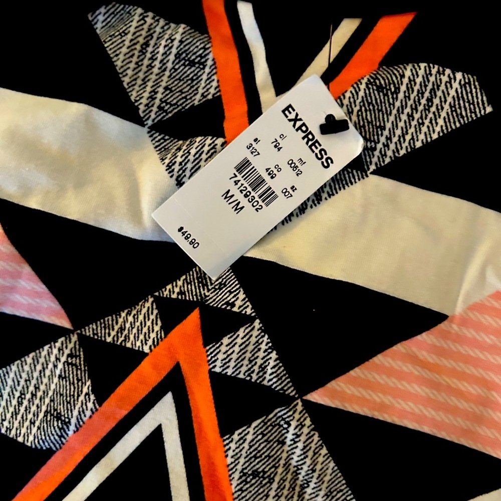 Express Multicolor Geometric Tank Top
